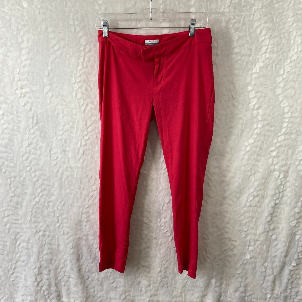 Columbia PFG  Sz 6 / 38 Capri Pants Hiking Outdoors Lightweight Red Fishing Gear